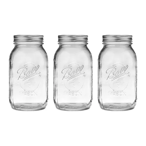 Vista 7 de Ball Mason, Frascos de mermelada con tapas y bandas, Set de 12 unidades de 4 oz, 4 onza, Transparente