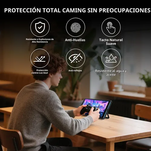 Vista 5 de PERFECTSIGHT Protector de pantalla de vidrio templado con luz azul mate antideslumbrante compatible con Nintendo Switch 2 2025, protección ocular