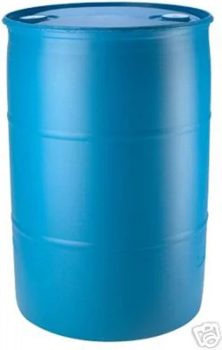 Vista 7 de Barril de agua azul de 55 galones Moldeado sólido Agujeros de tapón de 2 pulgadas, bueno para uso de agua potable a largo plazo Sin BPA