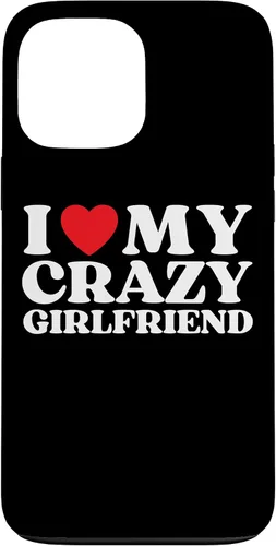 Vista 24 de Funny I Love My Crazy Girlfriend I Red Heart My Crazy GF - Carcasa para iPhone 17
