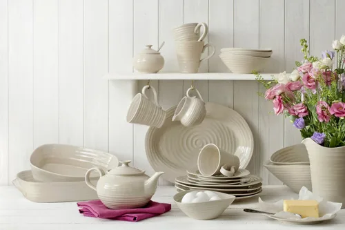Vista 3 de Portmeirion Sophie Conran Pebble - Juego de 4 tazas