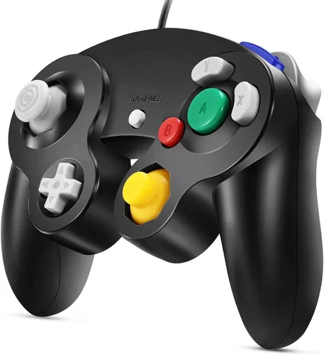 Vista 2 de Arrocent GC Controller, Replacement for Gamecube Controller, Compatible with Wired USB Game Cube Controller/PC Windows 7 8 10 (Black)