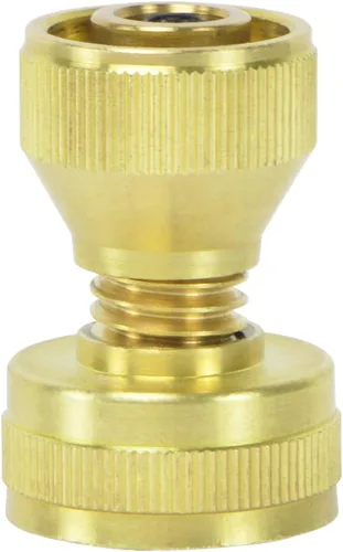 Vista 3 de HYDRO MASTER Boquilla de manguera ajustable de latón, latón macizo, rociador de presión de giro ajustable