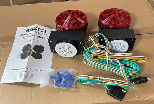 Vista 3 de ProlinePI - Kit de luz magnética LED de 12 V para remolque, remolque, caravana, remolque, coche, barco, camión para remolque RV Dolly Tail