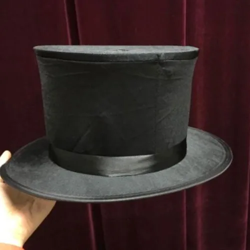 Vista 2 de blue-ther Sombrero de copa de magos con agujero Trucos de magia Ilusiones de escenario Accesorios Gimmick Prop se puede utilizar con bastón a base