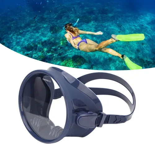 Vista 2 de VINGVO Gafas de buceo, gafas de buceo antivaho ovaladas, silicona de grado alimenticio, ajustable para bajo el agua