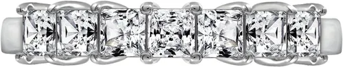 Vista 4 de Tienda Collection Platinum-Plated Sterling Silver Infinite Elements Princess Cut Cubic Zirconia Ring (1 cttw, 2 cttw, or 3 cttw)