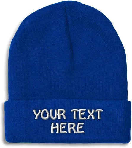 Vista 24 de Gorro de invierno para hombres y mujeres, gorro de acrílico con texto personalizado personalizado