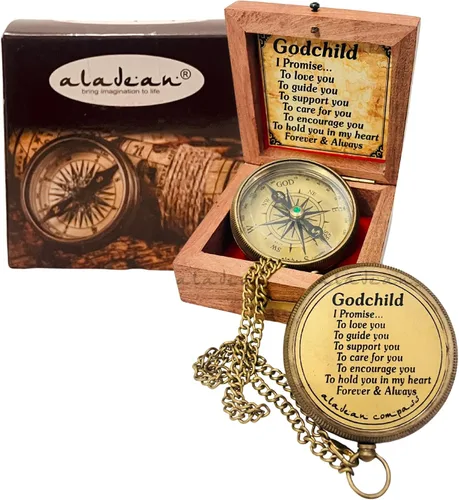 Vista 9 de Regalo para la brújula ahijada Ahijada ahijada – I Promise to Love You, regalos de bautismo, confirmación de comunión cristiana, regalos