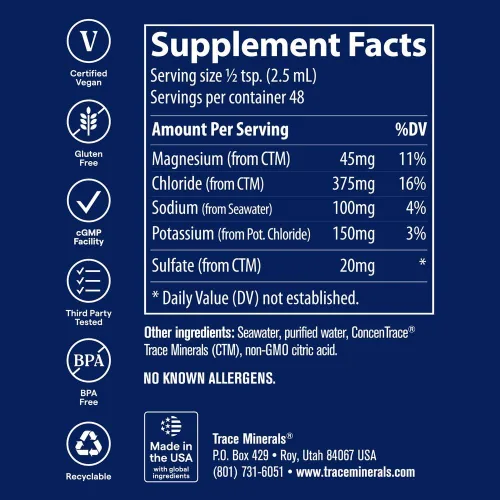Vista 3 de Trace Minerals Research , Endure, electrolito de rendimiento, botella de 4 onzas