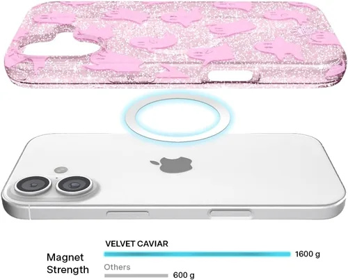Vista 625 de VELVET CAVIAR Funda para iPhone 15, compatible con MagSafe, probada contra caídas de 10 pies, fundas protectoras de diseño, leopardo color rosa