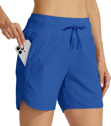 Vista 15 de Willit - Pantalones cortos deportivos de mujer para correr, 5 pulgadas, de secado rápido, para entrenamiento, senderismo, cintura alta, activos