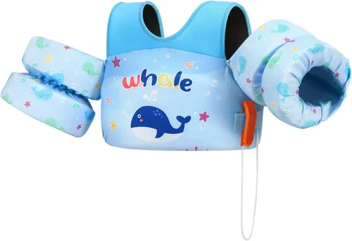 Vista 18 de HeySplash Swim Vest for Kids, Puddle Float Jumper with Safety Buckle