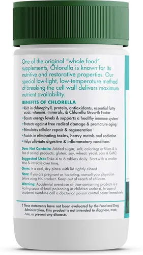 Vista 2 de Green Foods Clorella orgánica 500 mg, 120