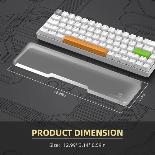 Vista 2 de Reposamuñecas acrílico para teclado – Teclado compacto 60% – Teclados mecánicos Reposamanos ergonómico para teclado de computadora, base