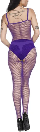 Vista 5 de Body de lencería sexy de red para mujer, para sexo, body de malla traviesa de una pieza, juego de rol, babydoll de stripper camisón