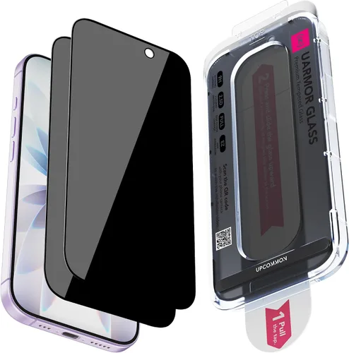 Vista 10 de UARMOR Protector de Pantalla de Privacidad de Vidrio para [ iPhone 15 Plus ] Vidrio Templado Premium 9H Anti-espía, Kits de Instalación Fácil