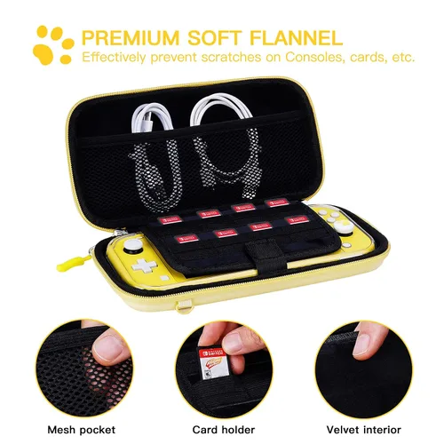 Vista 3 de JINGDU Carrying Case for Nintendo Switch Lite, Cute Accessories Kit Compatible with Switch Lite for girls, Include Screen Protector, Thumb Grip