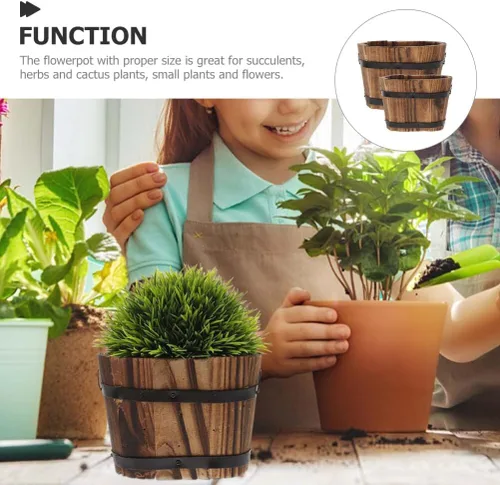 Vista 8 de Macetas para plantas de decoración retro para interiores, macetas rústicas, balcón, jardín, maceta rústica, maceta de bonsái, maceta suculentas