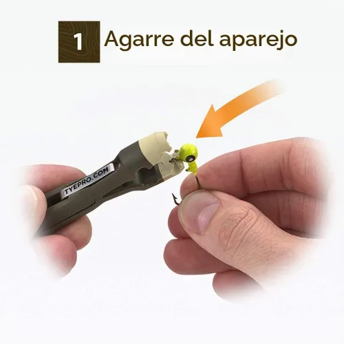 Vista 3 de Fly & Ice Nudo Atado Herramienta de Pesca/Empuñadura, Línea de Hilo, Nudo de Corbata, Clip