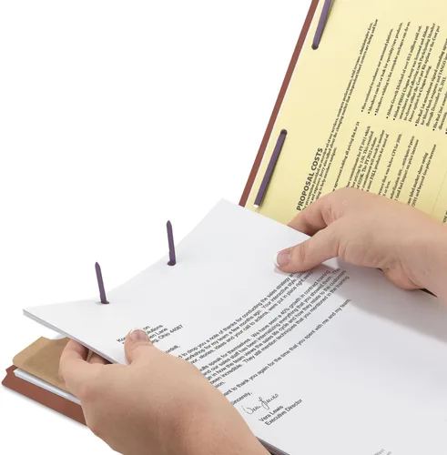 Vista 6 de Smead Carpeta de archivos de clasificación de cartón prensado con sujetadores SafeSHIELD, 1 divisor, expansión de 2 pulgadas, tamaño legal, rojo, 10