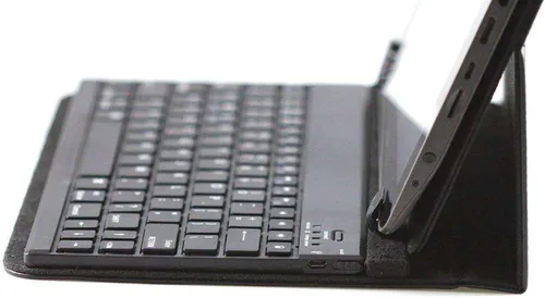 Vista 2 de Navitech Funda plegable de cuero y soporte con teclado Bluetooth compatible con Honor Tab X7 8" Tablet