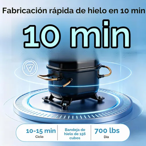 Vista 3 de Mojgar Máquina comercial del fabricante de hielo de 700LBS/24H con el Plateado