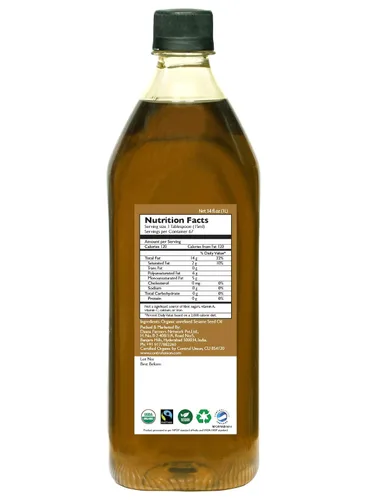 Vista 2 de Daana Aceite de sésamo: Certificado USDA ORGÁNICO, VIRGEN EXTRA, prensado en frío, 34 fl oz