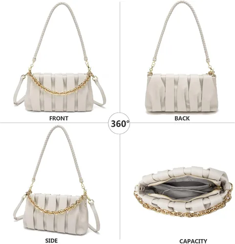 Vista 2 de KingTo Bolso de mano de hombro para mujer, bolso cruzado de moda, bolso de mano suave