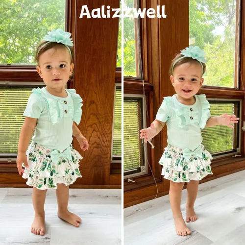 Vista 3 de Aalizzwell Traje de verano para bebés recién nacidos