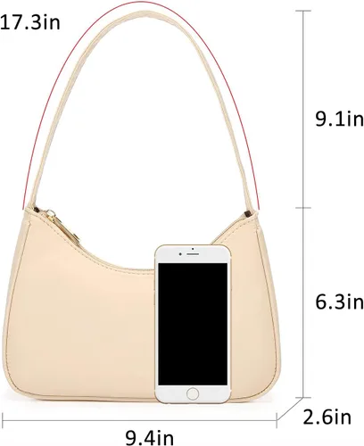 Vista 3 de Loiral Bolsos de hombro para mujer, lindo bolso de mano pequeño tipo hobo