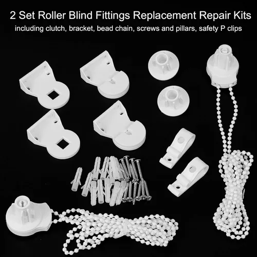Vista 4 de SelfTek Juego de 2 accesorios de plástico para persianas enrollables de 0.98 pulgadas (0.984 in), kit de reparación de repuesto con 2 piezas S-afety