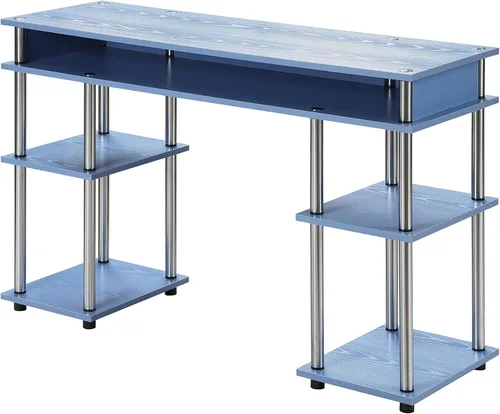 Vista 25 de Convenience Concepts Designs2Go No Tools - Escritorio para estudiantes de 47.25 pulgadas, escritorio contemporáneo para oficina, dormitorio y Blanco