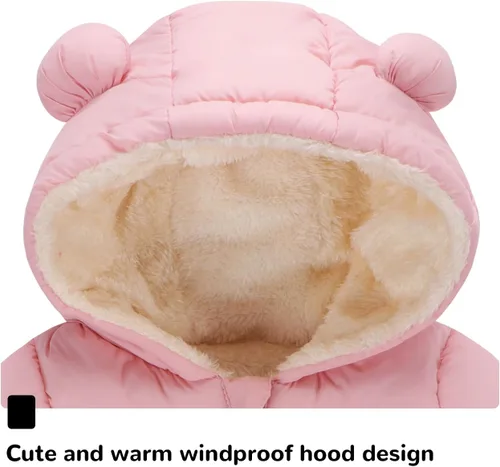 Vista 2 de Chaqueta de forro polar para niñas recién nacidas, abrigo de invierno para niños pequeños
