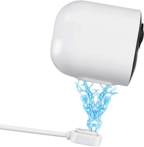 Vista 3 de Wasserstein - Cable de carga exterior resistente a la intemperie de 6 pies/1.8m con adaptador de carga rápida compatible con Arlo Ultra/Ultra 2/Pro