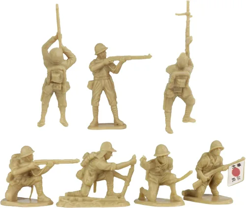 Vista 3 de BMC WW2 Japonés Ejército de Plástico Hombres - 30 Soldados Imperiales de Japón 1:32 Figuras