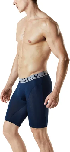 Vista 5 de TSLA Paquete de 2 calzoncillos tipo bóxer transpirables para hombre, de malla refrescante, con bolsa