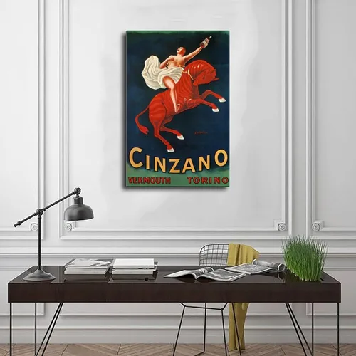 Vista 2 de Asti Cinzano Vermouth by Leonetto Cappiello Retro Posters Prints Canvas Deco Paintings Vintage Wall Art For Offices Living Rooms And Bedrooms