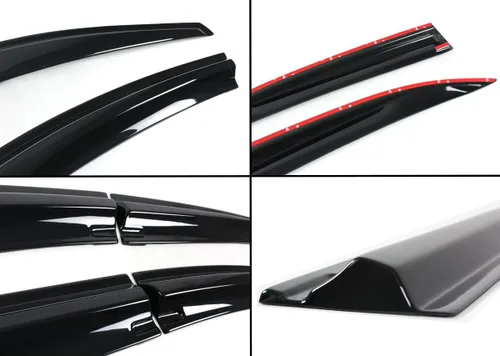 Vista 2 de Se adapta a Acura TSX CL8 Euro-R JDM 2004-2008 Deflector Parasol de Ventana Estilo Ondulado 3D Protector contra Lluvia