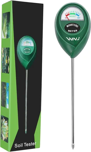 Vista 7 de WNJ Paquete de 2 medidores de humedad del suelo, monitor de agua para plantas, medidor de humedad del césped, sensor higrómetro del suelo