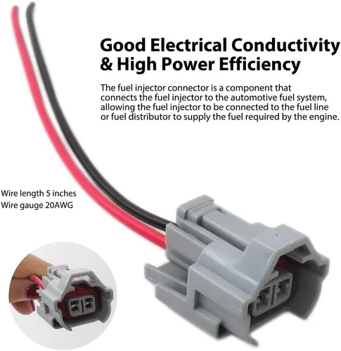 Vista 9 de Coleta eléctrica del enchufe del conector hembra del inyector de combustible de la alta impedancia 6x