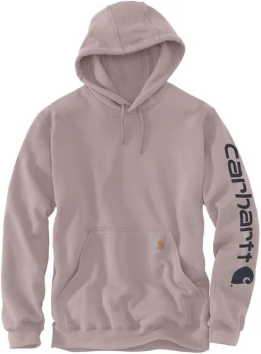 Vista 3 de Carhartt Sudadera de ajuste holgado para hombre con logotipo en la manga, de peso medio, gráfica, liquidación Mink
