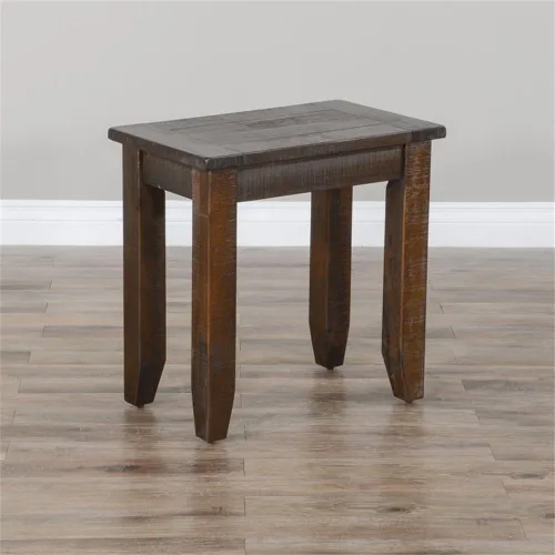 Vista 2 de Pemberly Row Mesa auxiliar de madera de caoba de 14" en hoja de tabaco