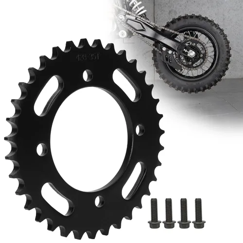Vista 18 de RUTU Piñón de Cadena 420 Piñón Trasero 35 Dientes 76mm para Motocicletas Chinas de 50 70 90 110 125 140cc 150 160 170 Cc Apollo RFZ CRF50 XR50 SDG