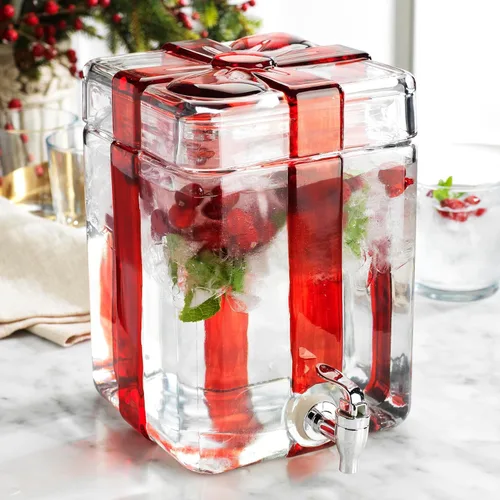 Vista 16 de Dispensador de bebidas de vidrio de 1 galón con espita – Dispensador de bebidas con bandera estadounidense del 250 aniversario, a prueba de fugas