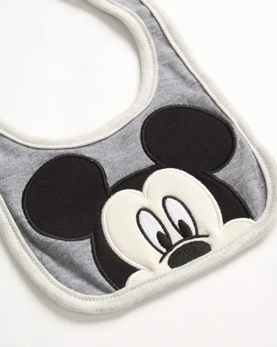 Vista 3 de Disney Conjunto de 3 piezas con babero para bebé Mickey Mouse Lion King recién nacido