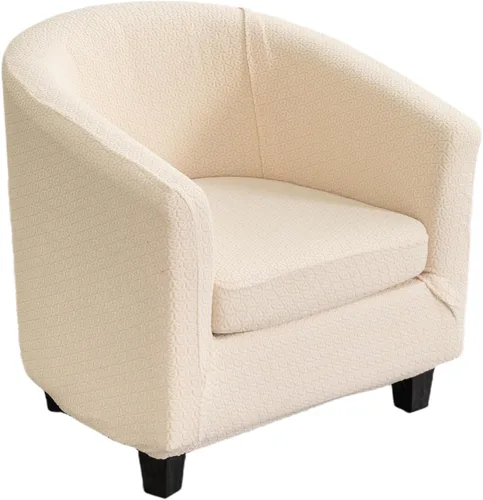 Vista 23 de NILUOH - Funda para silla de club de 2 piezas, funda elástica para silla de bañera redonda, fundas para silla de barril, fundas antideslizantes