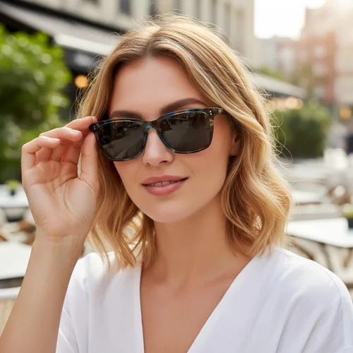 Vista 68 de Carfia Chic - Lentes de sol polarizados para mujer, protección UV400, marco de acetato pulido a mano