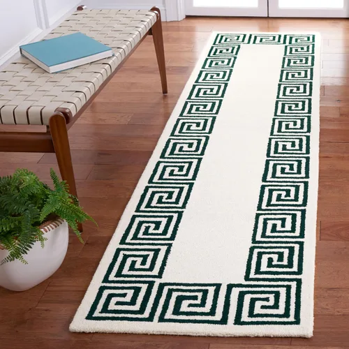 Vista 18 de SAFAVIEH Natura Collection - Alfombra de pasillo, 2 pies 3 pulgadas x 8 pies, color marfil y negro, hecha a mano de lana rústica con borlas, ideal