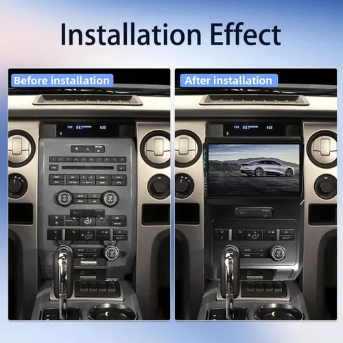 Vista 2 de 2+64G para Ford F150 2009 2010 2011 2012 Android 15 Radio de coche estéreo con Carplay Android Auto, pantalla táctil de 9 pulgadas, Bluetooth